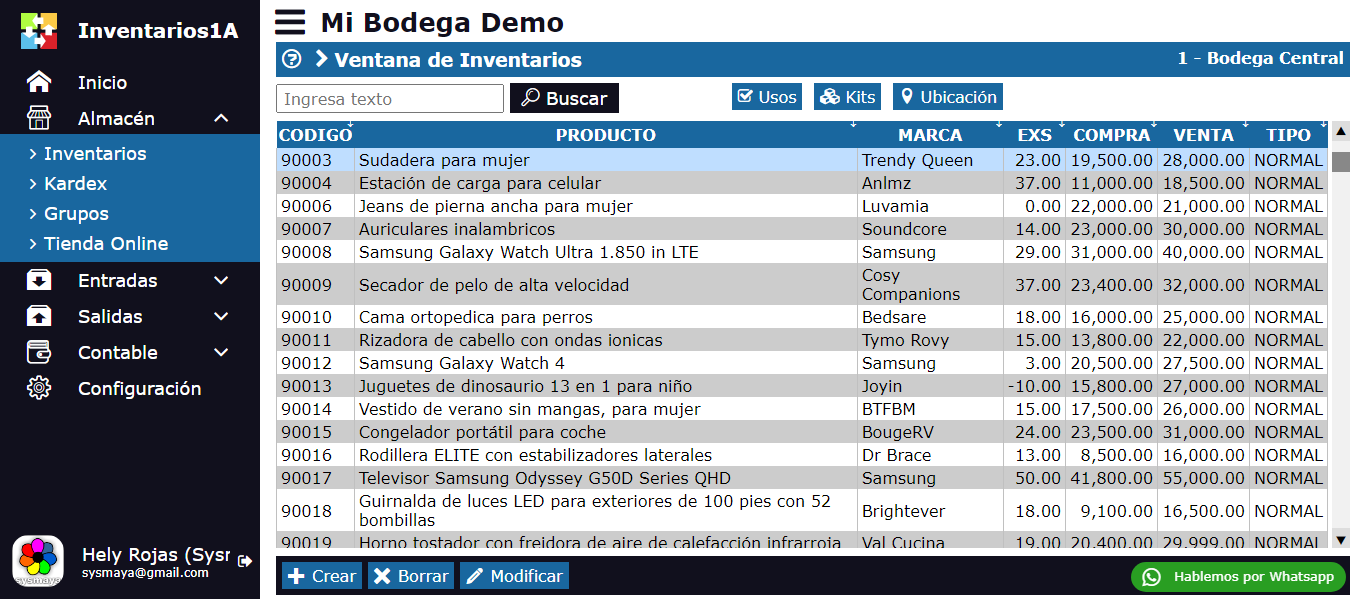 Inventarios1A Software de Inventario para PYMES