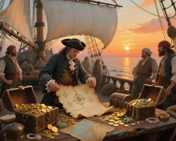 ¿Cómo llevaban cuentas los piratas del siglo XVIII?  Técnicas de reparto de botín