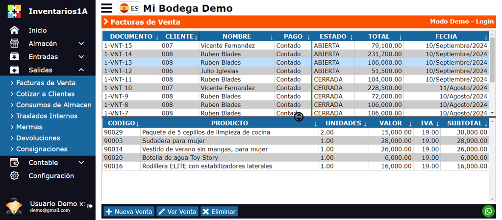 Inventarios1A Software de Inventarios Gratis