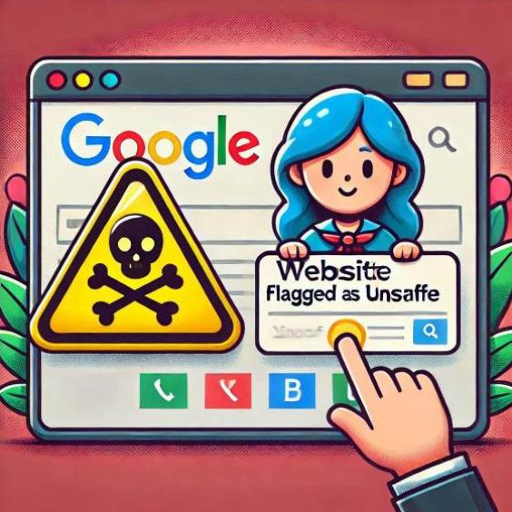 Website marked as unsafe by Google